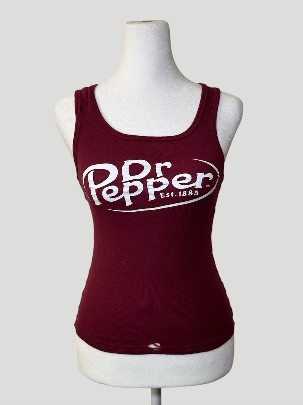 Vintage Y2K Burgundy Dr. Pepper Graphic Tank Top